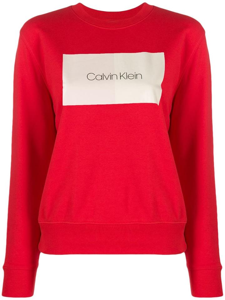 Calvin Klein Classic Logo Sweatshirt - Red