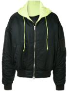Juun.j Layered Oversized Bomber Jacket - Black