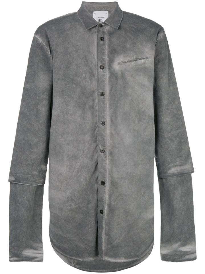 Lost & Found Rooms Washed Double Sleeve Shirt - Black