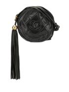 Chanel Pre-owned Fringed Round Crossbody Bag - Black