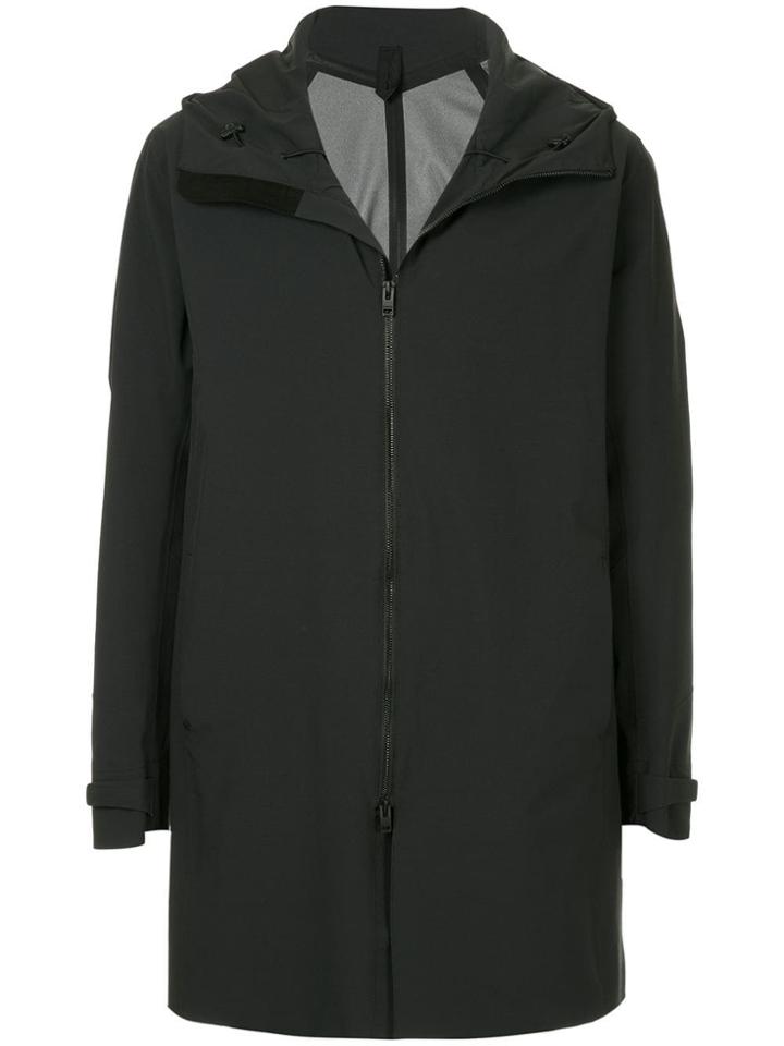 Attachment Zip-up Hooded Coat - Black
