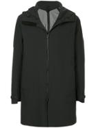 Attachment Zip-up Hooded Coat - Black