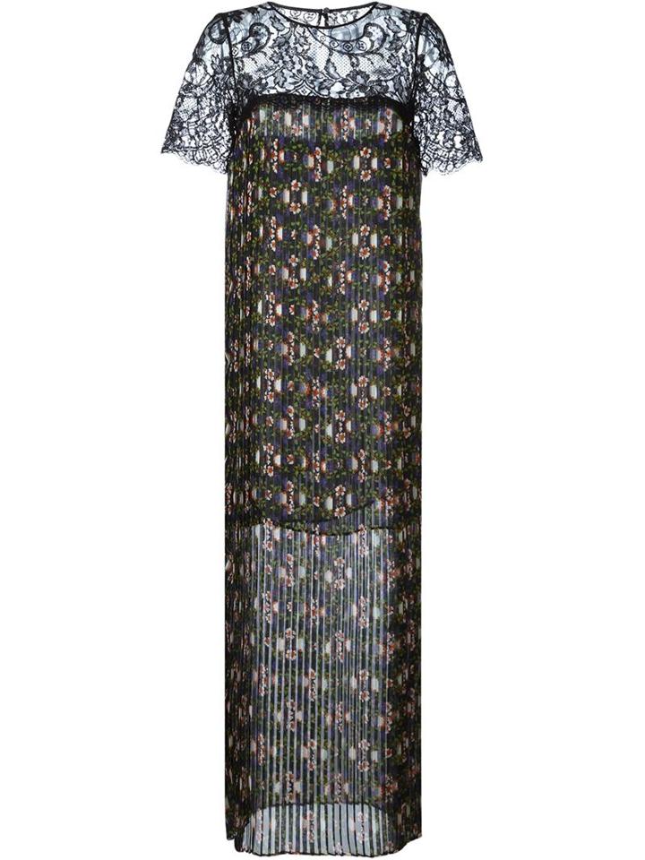P.a.r.o.s.h. Pleated Sheer Dress