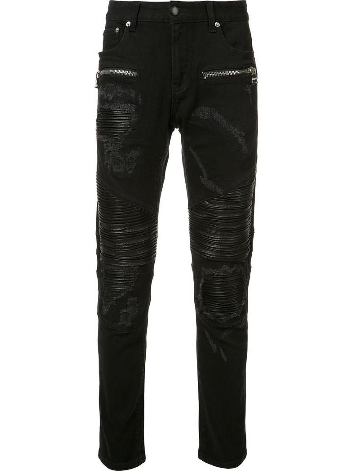 God's Masterful Children Destroyed Effect Skinny Jeans, Men's, Size: 34, Cotton/polyester
