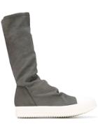 Rick Owens Sneaker Style Calf Boots - Green