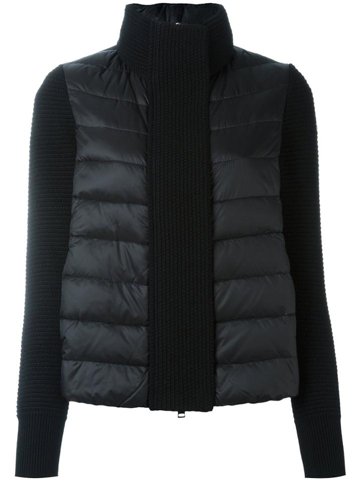 Moncler Padded Knitted Cardigan - Black