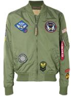 Alpha Industries Patch Detailed Bomber Jacket - Green