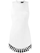 David Koma Embellished Hem Mini Dress - White