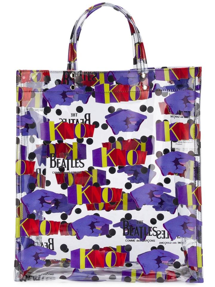 The Beatles X Comme Des Garçons Printed Tote Bag - Nude & Neutrals