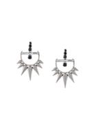 Elise Dray 18kt Gold And Diamond Drop Spiked Earrings - Metallic