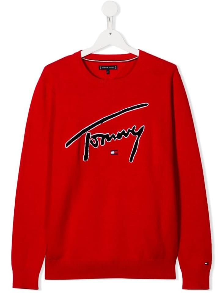 Tommy Hilfiger Junior Branded Sweatshirt - Red