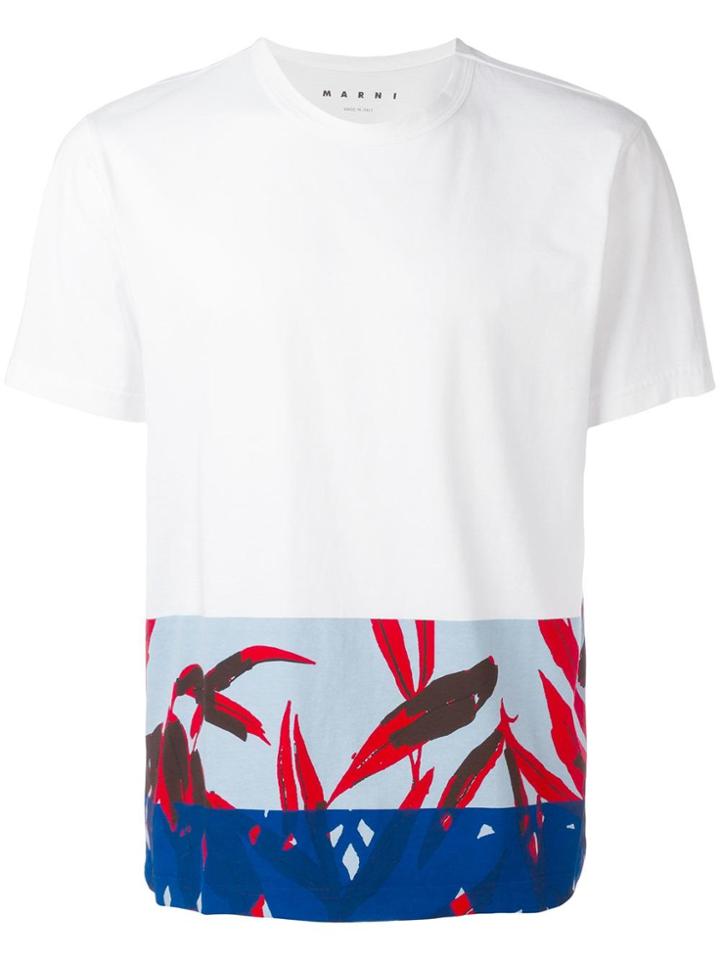 Marni Pattern Trim T-shirt - White