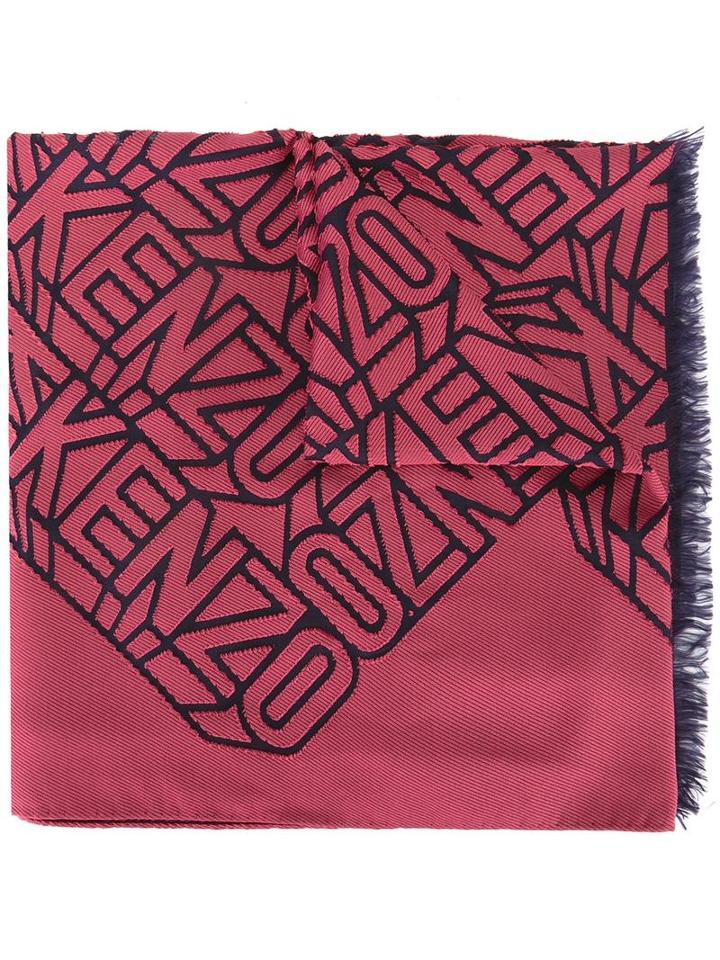 Kenzo Flying Kenzo Scarf, Women's, Red, Silk/modal