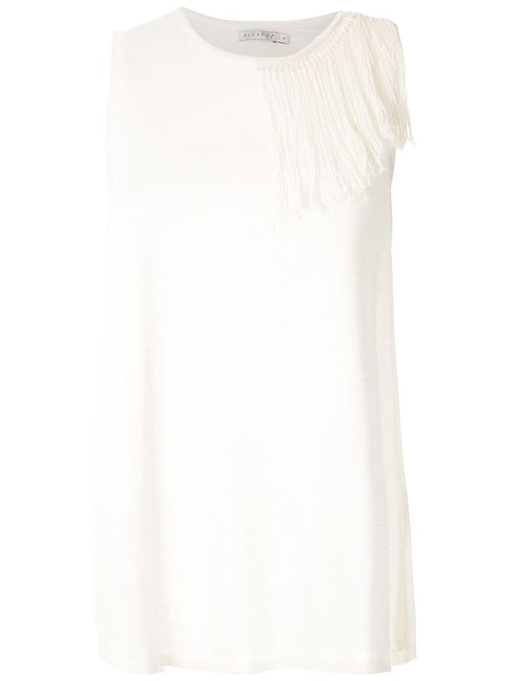 Alcaçuz Fringed Nivea Tank Top - White