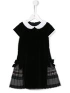 Lapin House Bow And Tartan Dress, Girl's, Size: 10 Yrs, Black