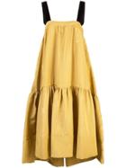 Adam Lippes Velvet Strap Dress - Yellow