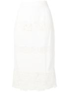 Dolce & Gabbana Lace-trimmed Skirt - White