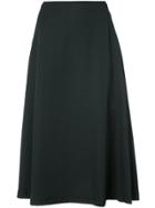 Y's Flared Midi Skirt - Black