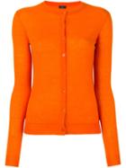 Joseph Classic Cardigan, Women's, Size: Small, Yellow/orange, Cashmere