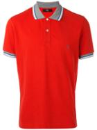 Fay - Contrast Collar Polo Shirt - Men - Cotton - Xxxl, Red, Cotton