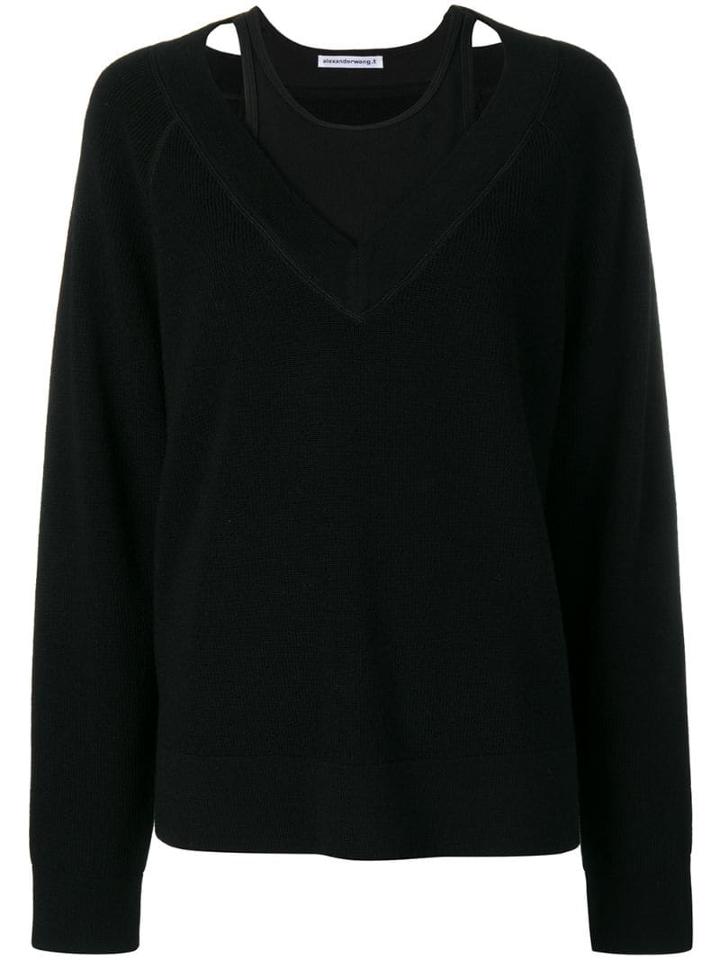 T By Alexander Wang Layered Tank-top Jumper - Black