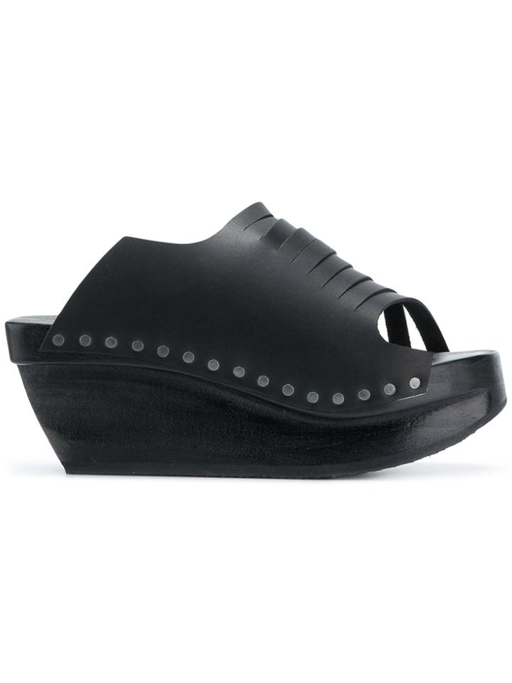 Trippen Flux Strappy Mules - Black