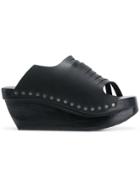 Trippen Flux Strappy Mules - Black