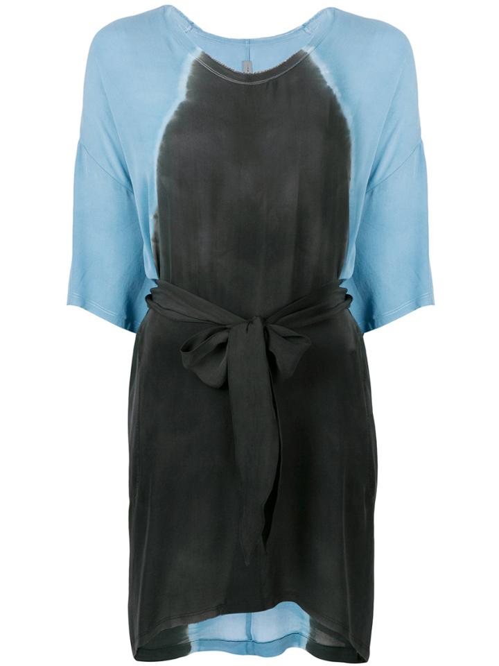 Raquel Allegra Bicolour High Low Dress - Blue