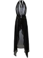 Moeva Sheer Multi Way Top, Women's, Size: Large, Black, Polyamide