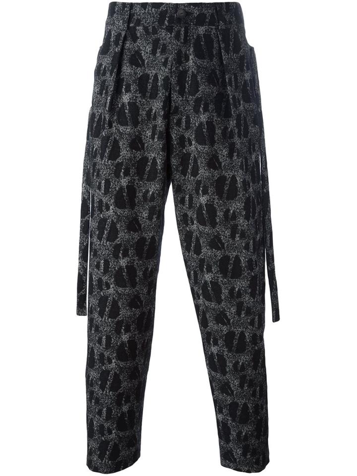 Damir Doma 'picasso' Trousers, Men's, Size: Medium, Grey, Cotton/virgin Wool