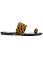 Newbark Woven Roma V Sandals - Brown