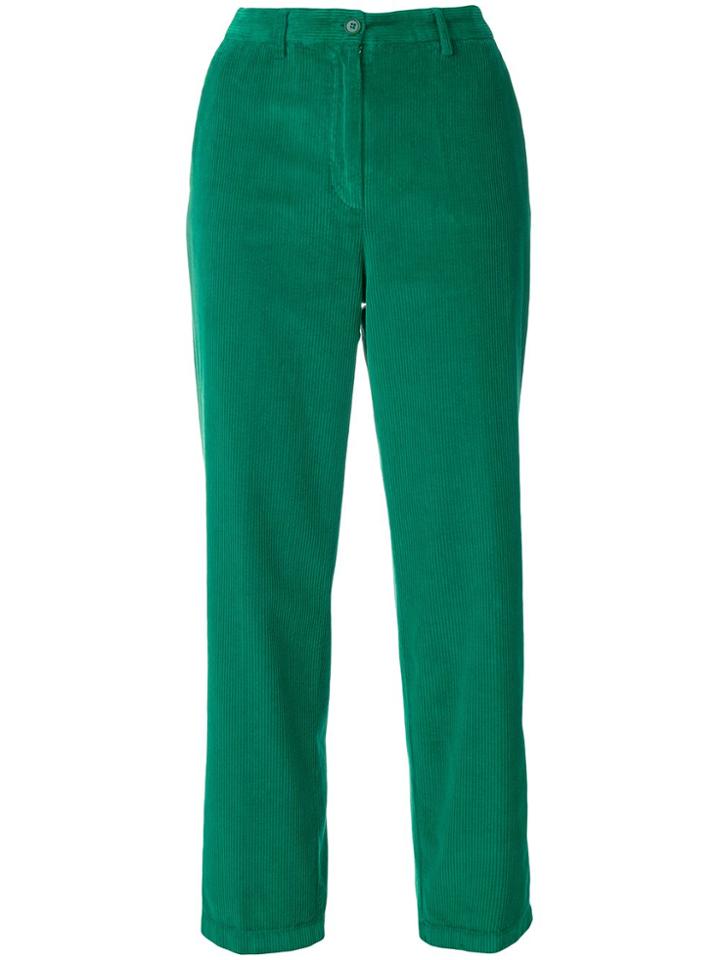 Aspesi Straight-leg Corduroy Trousers - Green
