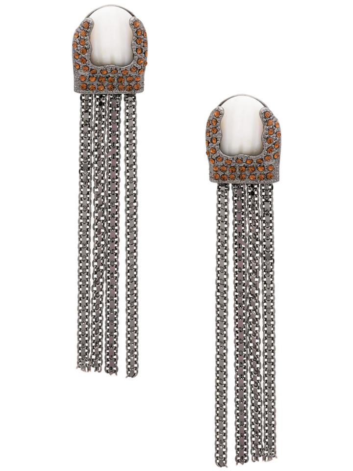 Camila Klein Long Chain Earrings - Metallic