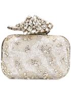 Jimmy Choo Cloud Crystal Knot Clutch - Grey