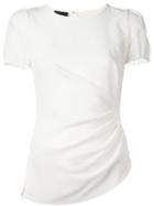 Emporio Armani Plain T-shirt, Women's, Size: 42, White, Silk