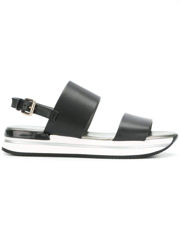Hogan Slingback Sandals - Black