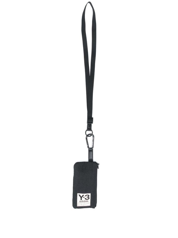 Y-3 Logo Printed Messenger Bag - Black