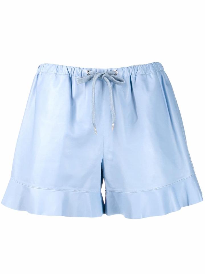 Red Valentino Ruffle Shorts - Blue