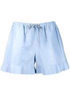 Red Valentino Ruffle Shorts - Blue