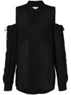 A.f.vandevorst - Cut-out Shoulders Shirt - Women - Viscose - S, Black, Viscose