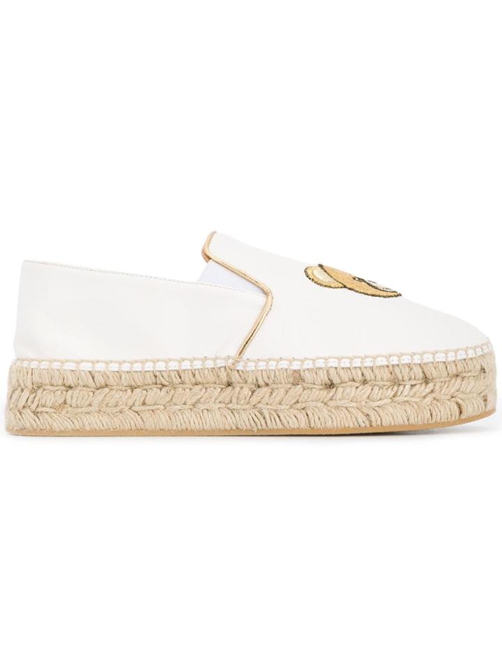 Moschino Bear Espadrilled - White