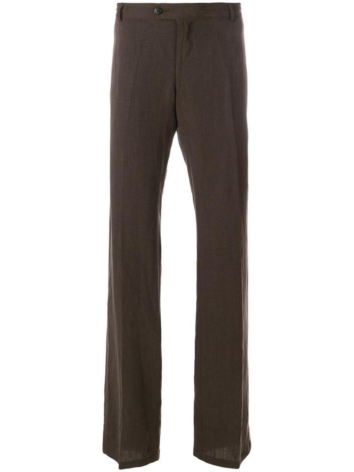 Armani Collezioni Tailored Fitted Trousers - Brown