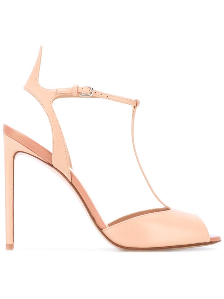 Francesco Russo Ankle Length Sandals - Nude & Neutrals