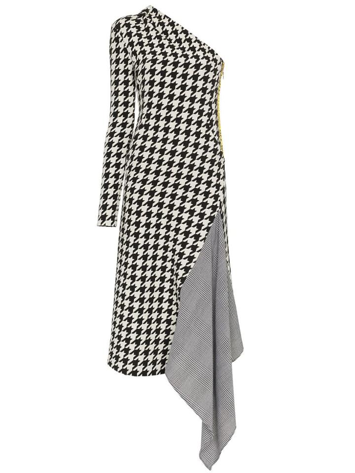 Off-white Ofwht One Shldy Asym Drs Midi Fttd