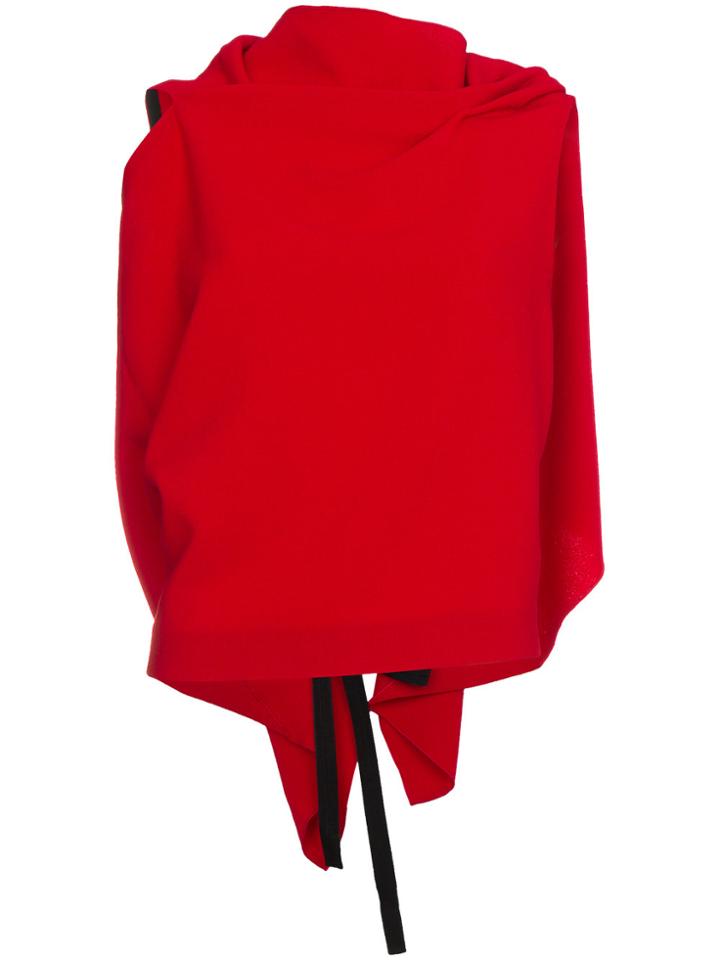 Roland Mouret Eugene Draped Top - Red