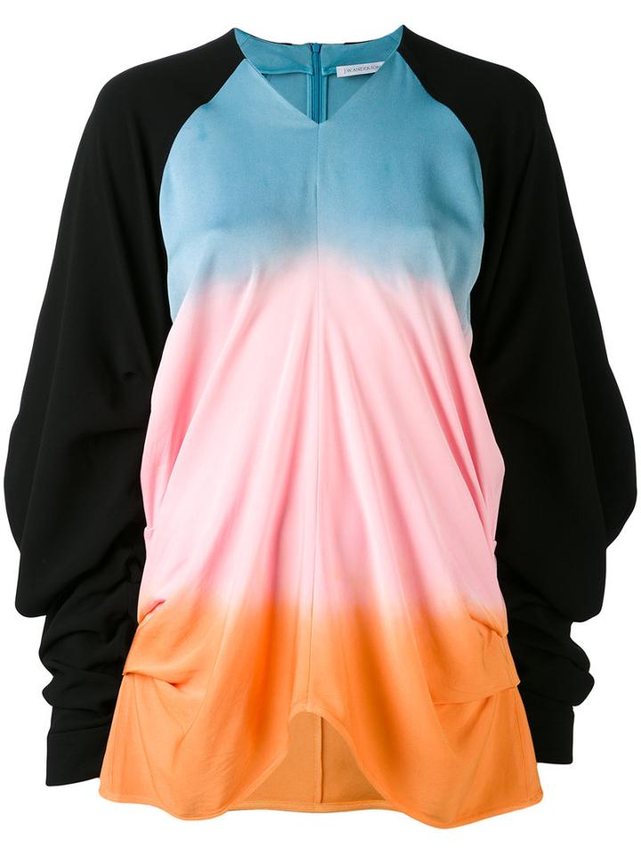 Jw Anderson - Gathered Long Sleeve T-shirt - Women - Silk/polyester/acetate/triacetate - 10, Silk/polyester/acetate/triacetate