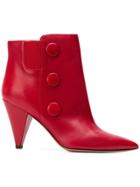 Fabio Rusconi Floral Ankle Boots - Red