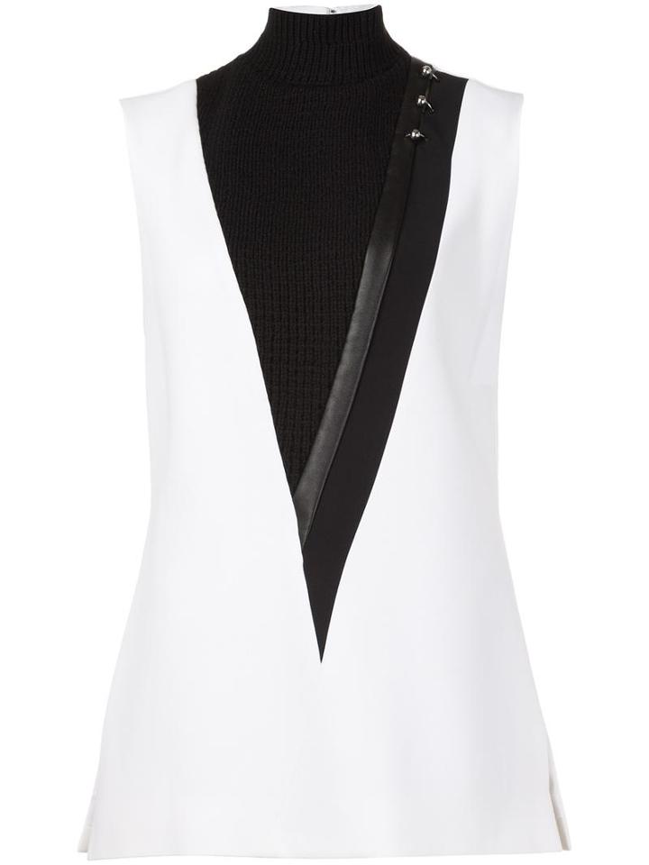 Mugler Turtleneck Sleeveless Blouse, Women's, Size: 36, White, Polyamide/spandex/elastane/viscose