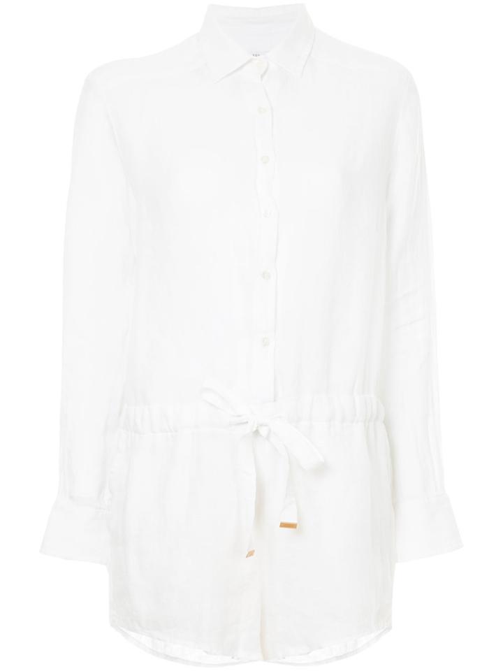 Venroy Slim Shirt Playsuirt - White