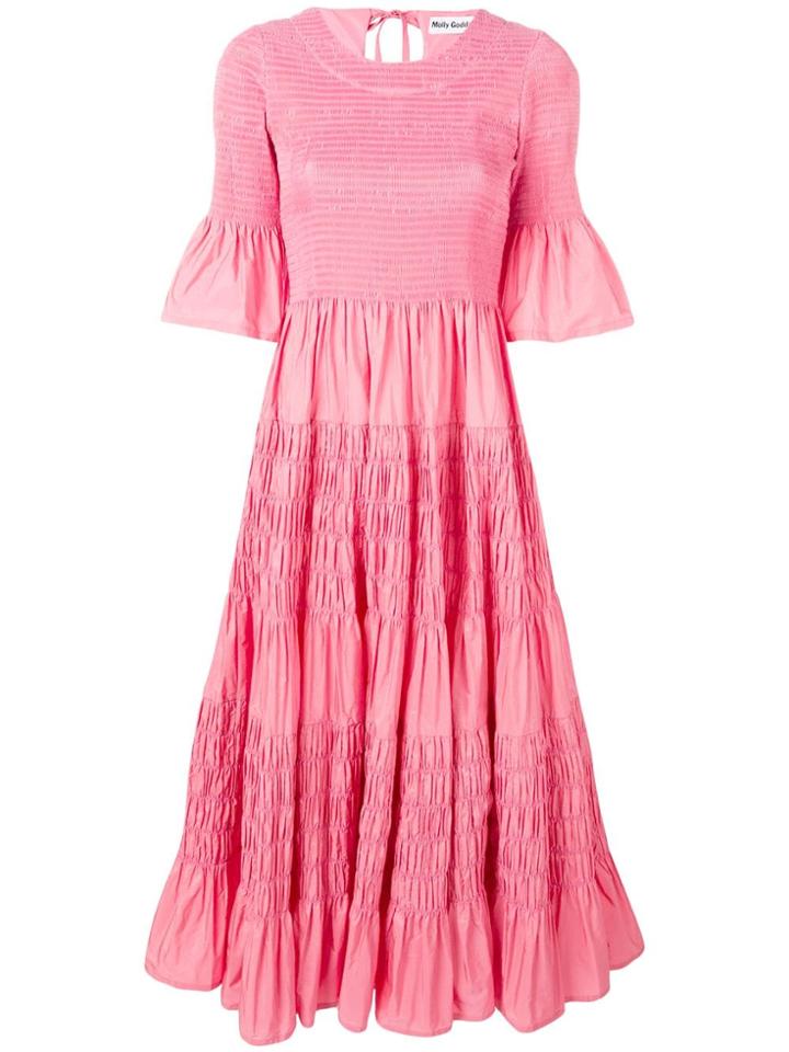 Molly Goddard Flared Maxi Dress - Pink